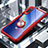 Custodia Silicone Trasparente Specchio Laterale 360 Gradi con Magnetico Anello Supporto per Xiaomi Mi 9 Lite Rosso