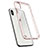 Custodia Silicone Trasparente Specchio Laterale 360 Gradi per Apple iPhone Xs Rosa