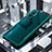 Custodia Silicone Trasparente Specchio Laterale Cover H01 per Xiaomi Mi Note 10 Pro Verde