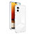 Custodia Silicone Trasparente Specchio Laterale Cover H01P per Motorola Moto E22 Bianco