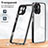 Custodia Silicone Trasparente Specchio Laterale Cover H01P per Xiaomi Poco C50
