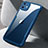 Custodia Silicone Trasparente Specchio Laterale Cover H03 per Apple iPhone 12 Mini Blu