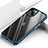 Custodia Silicone Trasparente Specchio Laterale Cover M03 per Apple iPhone 14 Blu