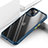 Custodia Silicone Trasparente Specchio Laterale Cover M03 per Apple iPhone 15 Blu