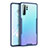 Custodia Silicone Trasparente Specchio Laterale Cover M03 per Huawei P30 Pro New Edition Blu