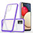 Custodia Silicone Trasparente Specchio Laterale Cover MQ1 per Samsung Galaxy A03s