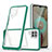 Custodia Silicone Trasparente Specchio Laterale Cover MQ1 per Samsung Galaxy A12 Verde