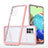 Custodia Silicone Trasparente Specchio Laterale Cover MQ1 per Samsung Galaxy A71 4G A715 Oro Rosa