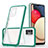 Custodia Silicone Trasparente Specchio Laterale Cover MQ1 per Samsung Galaxy F02S SM-E025F Verde