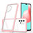 Custodia Silicone Trasparente Specchio Laterale Cover MQ1 per Samsung Galaxy M32 5G Oro Rosa