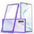 Custodia Silicone Trasparente Specchio Laterale Cover MQ1 per Samsung Galaxy Note 10 5G Viola