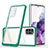 Custodia Silicone Trasparente Specchio Laterale Cover MQ1 per Samsung Galaxy S20 Plus Verde