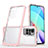 Custodia Silicone Trasparente Specchio Laterale Cover MQ1 per Xiaomi Redmi 10 (2022) Oro Rosa