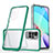 Custodia Silicone Trasparente Specchio Laterale Cover MQ1 per Xiaomi Redmi 10 (2022) Verde
