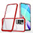 Custodia Silicone Trasparente Specchio Laterale Cover MQ1 per Xiaomi Redmi Note 11 4G (2021) Rosso