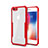 Custodia Silicone Trasparente Specchio Laterale Cover per Apple iPhone 6 Plus Rosso