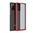 Custodia Silicone Trasparente Specchio Laterale Cover per Samsung Galaxy Note 20 Ultra 5G Rosso