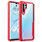 Custodia Silicone Trasparente Specchio Laterale Cover Z02 per Huawei P30 Pro New Edition Rosso