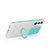 Custodia Silicone Trasparente Ultra Slim Cover Morbida con Anello Supporto A01 per Samsung Galaxy S21 5G