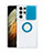 Custodia Silicone Trasparente Ultra Slim Cover Morbida con Anello Supporto S02 per Samsung Galaxy S23 Ultra 5G