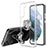 Custodia Silicone Trasparente Ultra Slim Cover Morbida con Magnetico Anello Supporto A01 per Samsung Galaxy S21 5G