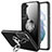 Custodia Silicone Trasparente Ultra Slim Cover Morbida con Magnetico Anello Supporto A01 per Samsung Galaxy S21 5G