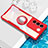 Custodia Silicone Trasparente Ultra Slim Cover Morbida con Magnetico Anello Supporto BH1 per Vivo V27e 5G Rosso