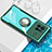 Custodia Silicone Trasparente Ultra Slim Cover Morbida con Magnetico Anello Supporto BH1 per Vivo X80 5G Verde