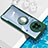 Custodia Silicone Trasparente Ultra Slim Cover Morbida con Magnetico Anello Supporto BH1 per Vivo X90 Pro 5G Verde