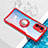 Custodia Silicone Trasparente Ultra Slim Cover Morbida con Magnetico Anello Supporto BH1 per Xiaomi Mi 11i 5G Rosso