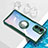 Custodia Silicone Trasparente Ultra Slim Cover Morbida con Magnetico Anello Supporto BH1 per Xiaomi Mi 11i 5G Verde