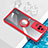 Custodia Silicone Trasparente Ultra Slim Cover Morbida con Magnetico Anello Supporto BH1 per Xiaomi Poco F4 5G Rosso