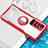 Custodia Silicone Trasparente Ultra Slim Cover Morbida con Magnetico Anello Supporto BH1 per Xiaomi Redmi Note 11T 5G Rosso