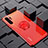 Custodia Silicone Trasparente Ultra Slim Cover Morbida con Magnetico Anello Supporto C02 per Huawei P30 Pro New Edition Rosso