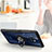 Custodia Silicone Trasparente Ultra Slim Cover Morbida con Magnetico Anello Supporto C03 per Huawei Mate 20 X 5G