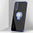 Custodia Silicone Trasparente Ultra Slim Cover Morbida con Magnetico Anello Supporto C03 per Huawei P20 Pro Blu