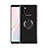 Custodia Silicone Trasparente Ultra Slim Cover Morbida con Magnetico Anello Supporto S01 per Samsung Galaxy Note 10