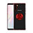 Custodia Silicone Trasparente Ultra Slim Cover Morbida con Magnetico Anello Supporto S01 per Samsung Galaxy Note 10 5G Rosso