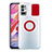 Custodia Silicone Trasparente Ultra Slim Cover Morbida con Supporto per Xiaomi Redmi Note 11 SE 5G Rosso