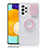 Custodia Silicone Trasparente Ultra Slim Cover Morbida con Supporto S01 per Samsung Galaxy A52 5G Rosa