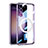 Custodia Silicone Trasparente Ultra Slim Morbida con Mag-Safe Magnetic AC1 per Samsung Galaxy S24 5G Viola