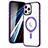 Custodia Silicone Trasparente Ultra Slim Morbida con Mag-Safe Magnetic SD1 per Apple iPhone 12 Pro Max Viola