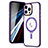 Custodia Silicone Trasparente Ultra Slim Morbida con Mag-Safe Magnetic SD1 per Apple iPhone 13 Pro Viola