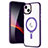 Custodia Silicone Trasparente Ultra Slim Morbida con Mag-Safe Magnetic SD1 per Apple iPhone 15 Plus Viola