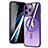 Custodia Silicone Trasparente Ultra Slim Morbida con Mag-Safe Magnetic SD1 per Apple iPhone 15 Pro Max Viola