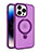 Custodia Silicone Trasparente Ultra Slim Morbida con Mag-Safe Magnetic T02 per Apple iPhone 15 Pro Max Viola