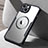 Custodia Silicone Trasparente Ultra Slim Morbida con Mag-Safe Magnetic XD3 per Apple iPhone 15 Nero