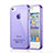 Custodia Silicone Trasparente Ultra Slim Morbida per Apple iPhone 4S Viola