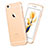 Custodia Silicone Trasparente Ultra Slim Morbida per Apple iPhone 6S Plus Oro