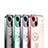 Custodia Silicone Trasparente Ultra Sottile Cover Fiori per Apple iPhone 15